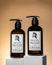 Men's vegan shampoo and conditioner peppermint shampoo and conditioner